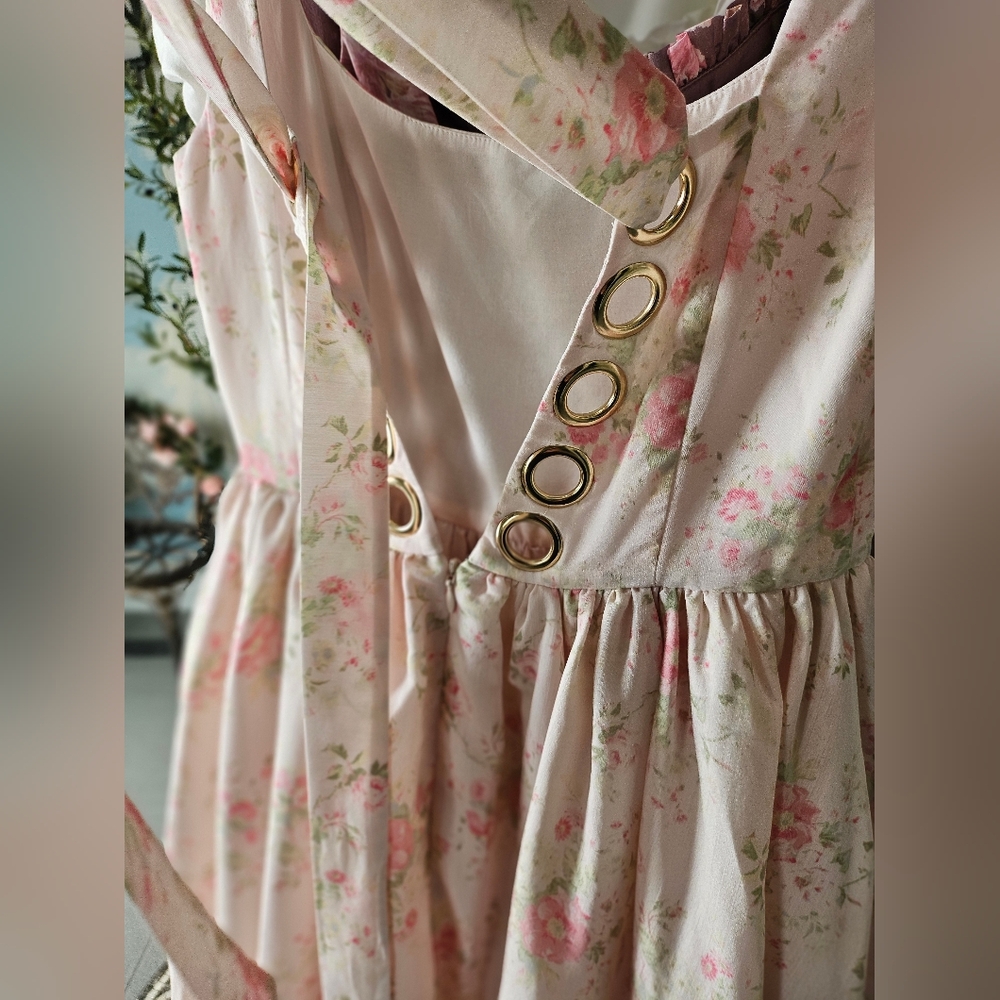 Maison Amory Take Me Out Dress Gown Floral Pink Maxi Dress Princess Small - Picture 3 of 6